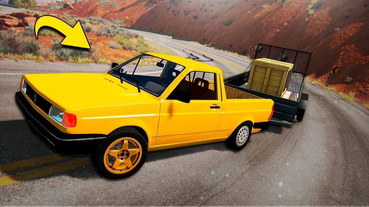 SUBINDO A SERRA COM 1000Kg NA SAVEIRO TURBO! BeamNG.drive