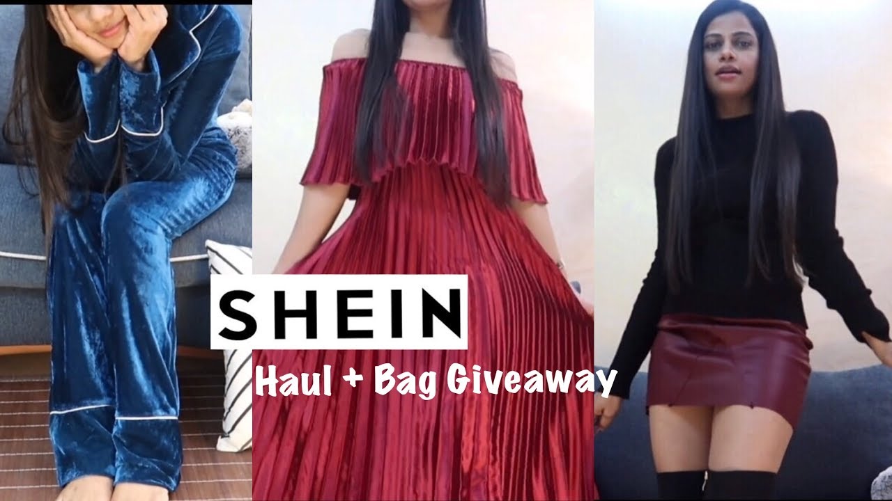SHEIN HAUL | JACKETS, SWEATERS, DRESSES, BOOTS,BAGS + GIVEAWAY | Sana K