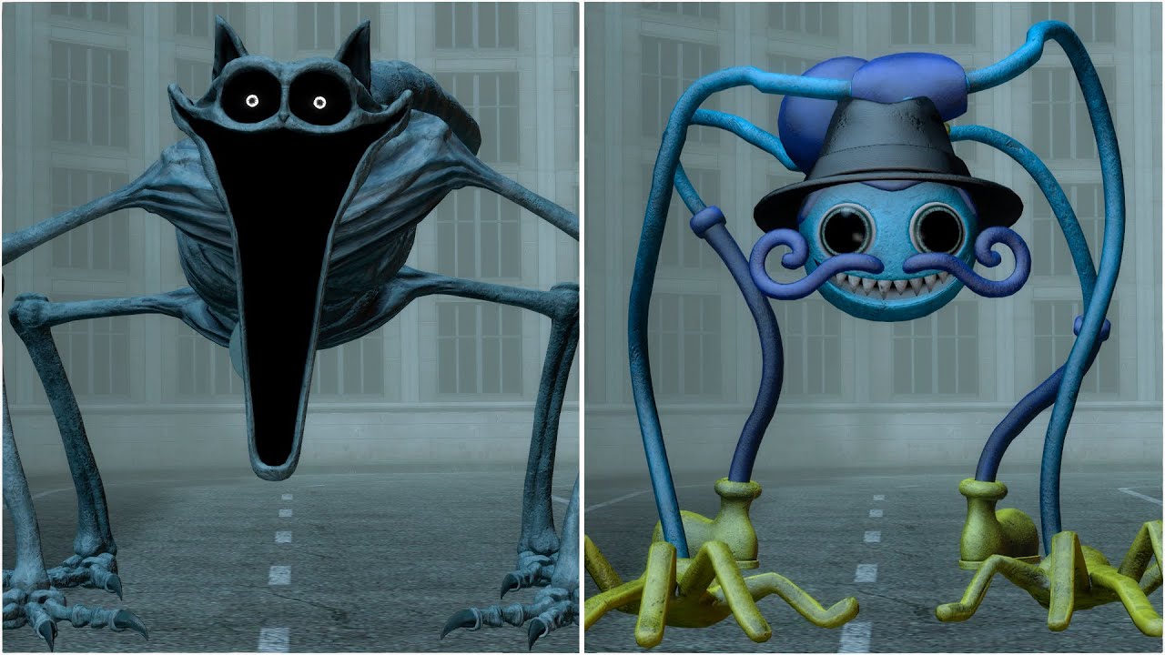 NIGHTMARE CATNAP VS DADDY LONG LEGS, SURVIVING POPPY PLAYTIME MONSTERS in Garry’s Mod!