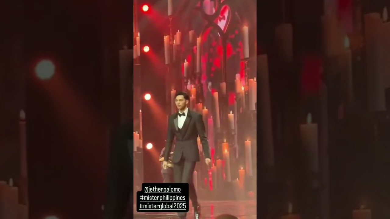 JETHER PALOMO MISTER GLOBAL PHILIPPINES DURING EVENING SUIT ROUND IN MISTER GLOBAL 2025 FINALS