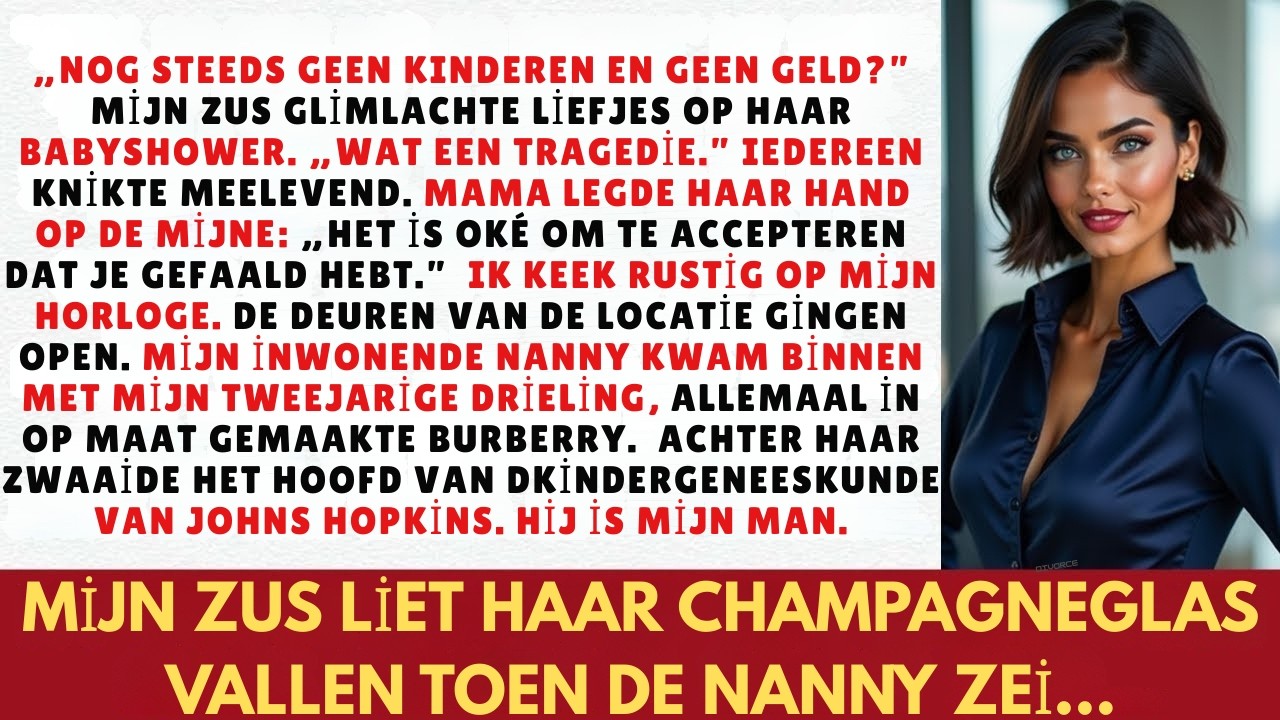 Babyshower – Zus zei: „Nog steeds kinderloos en blut” – Toen liep mijn nanny binnen met drieling
