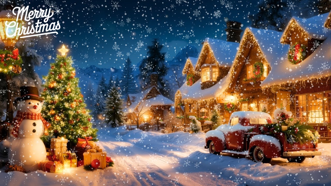 Perfect Snowy Christmas Music 2026🎁Cozy Winter Vibes & Night Ambience for a Peaceful Holiday