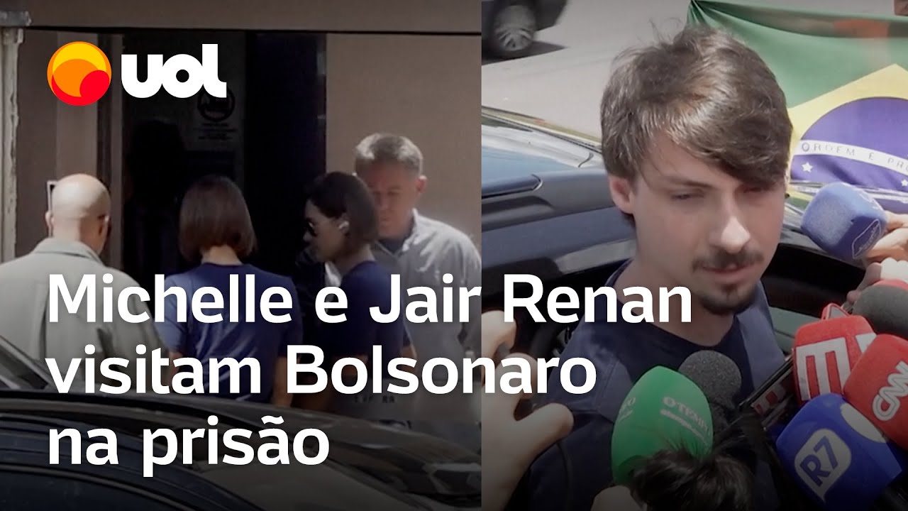 Bolsonaro preso: Jair Renan e Michelle visitam o ex-presidente; veja imagens