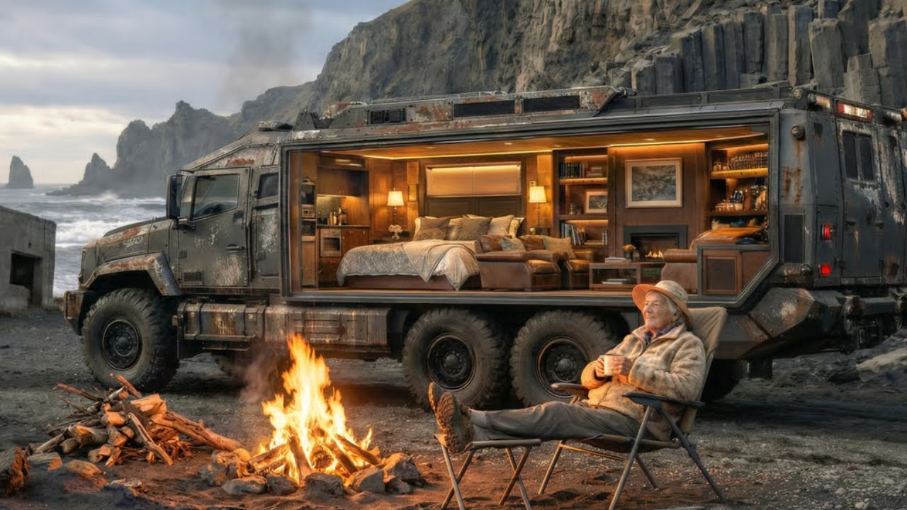 An Elderly Woman Turns a Mercenary Armored Truck Into a Luxury Hideout (ASMR)