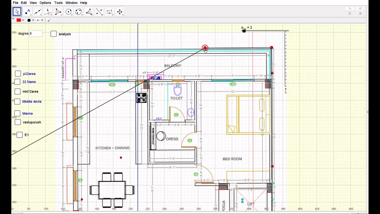 45 devta Gridding Revision In GeoGebra | VASTU ek solution