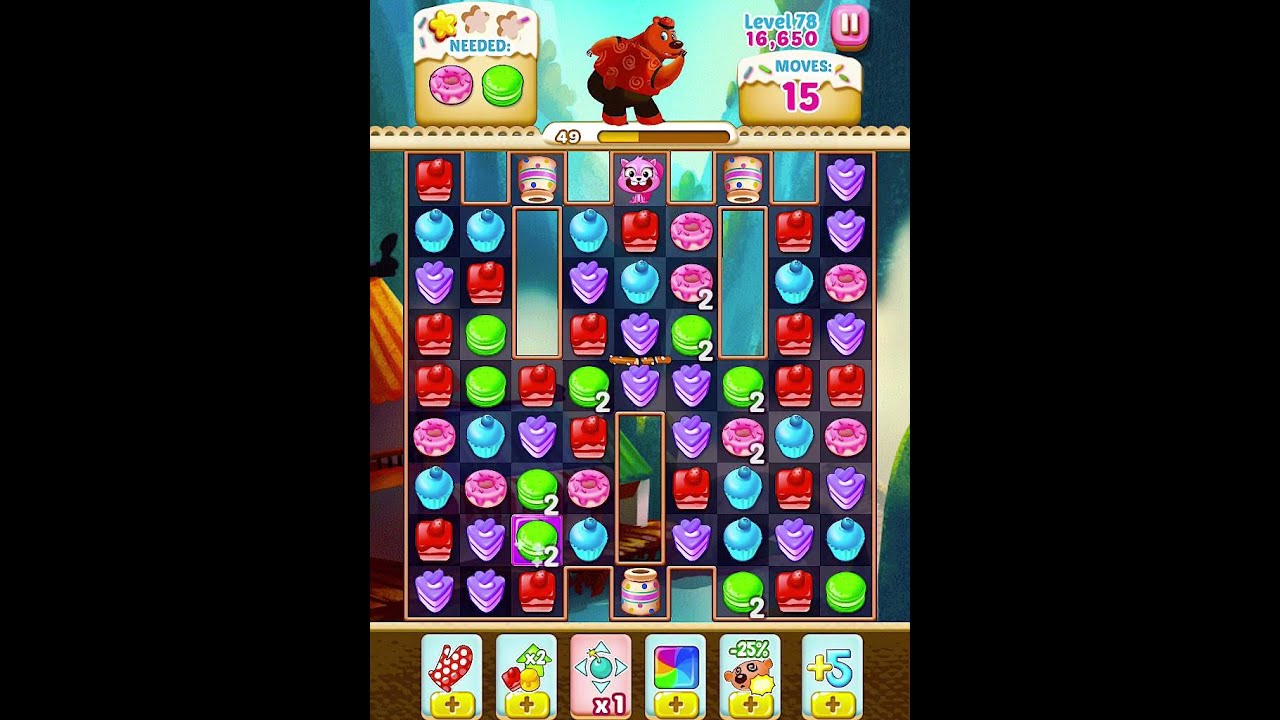 Cupcake Mania Level 78 No Boosters