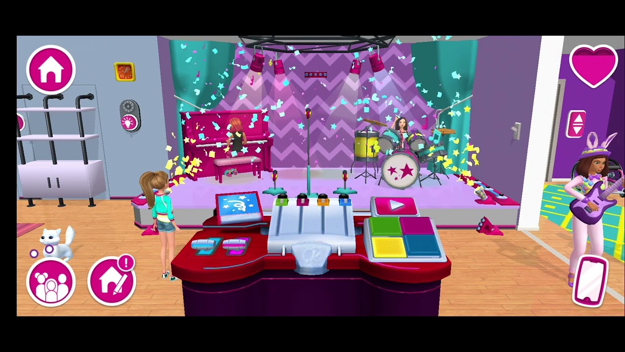 Skipper, Emmie and others playing an instruments | Barbie Dream House Adventures