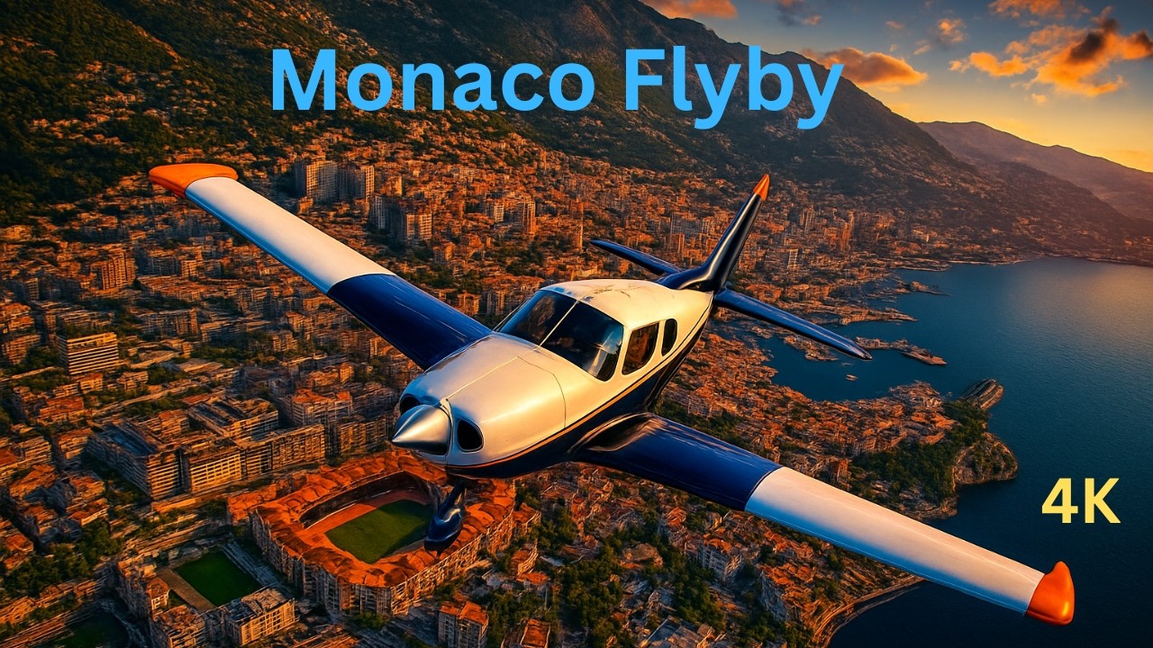 Monaco Flyby, Microsoft Flight Simulator.