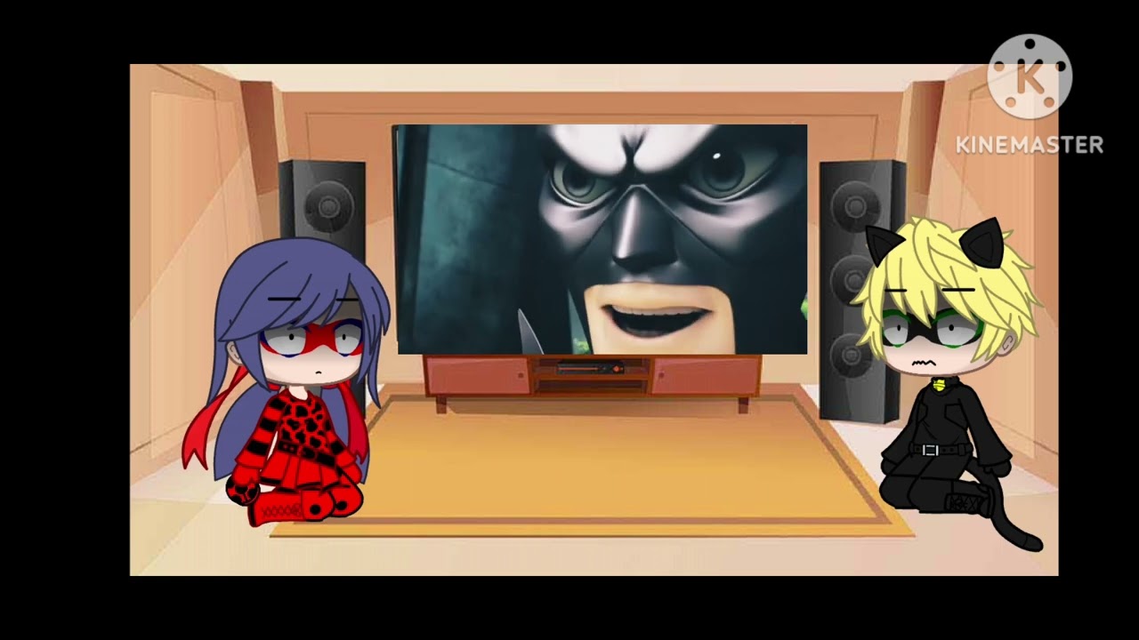 ladybug e cat noir reagindo ao rap de de cat blanc