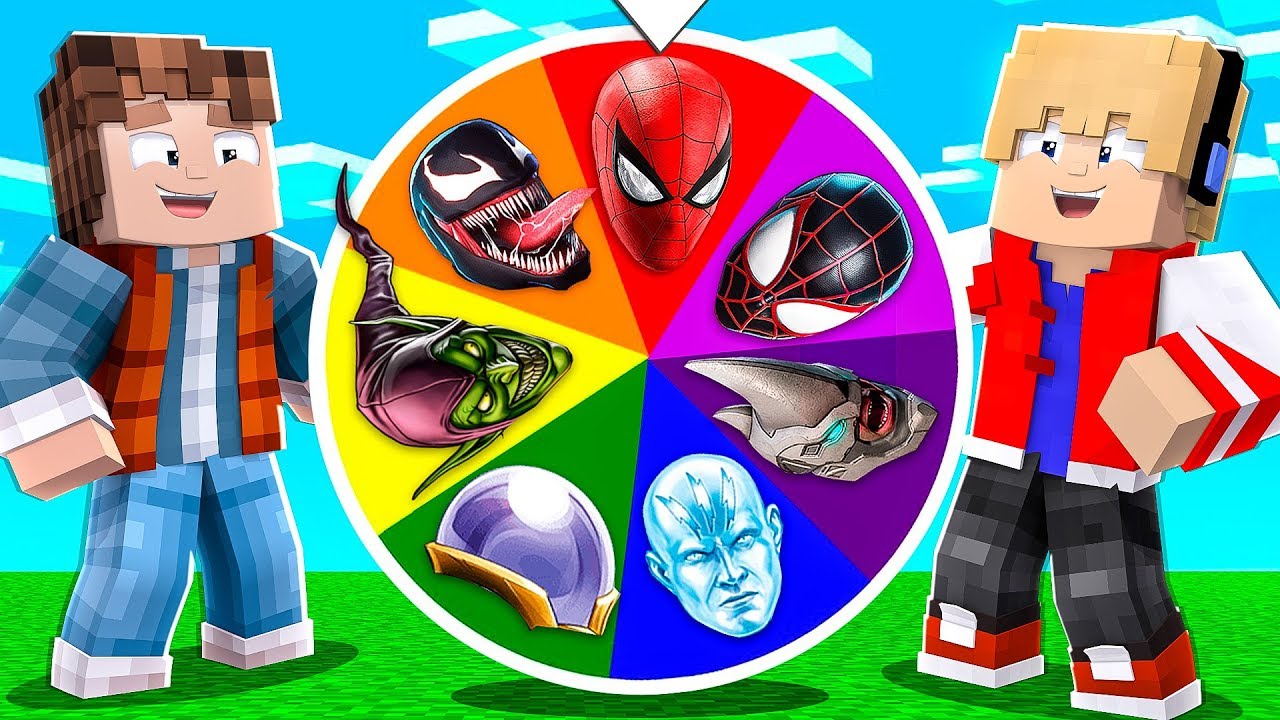 ROLETA DO HOMEM ARANHA NO MINECRAFT !
