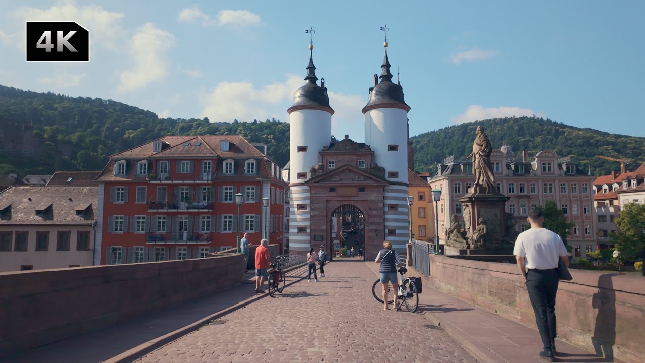 Heidelberg Old Town Walking Tour | 4K Urban Walk