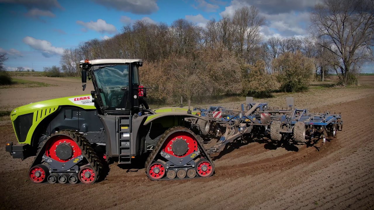 Der neue Claas Xerion 5000 TRAC TS | Crawlers | Cultivator Köckerling Vector | Claas Germany | HD
