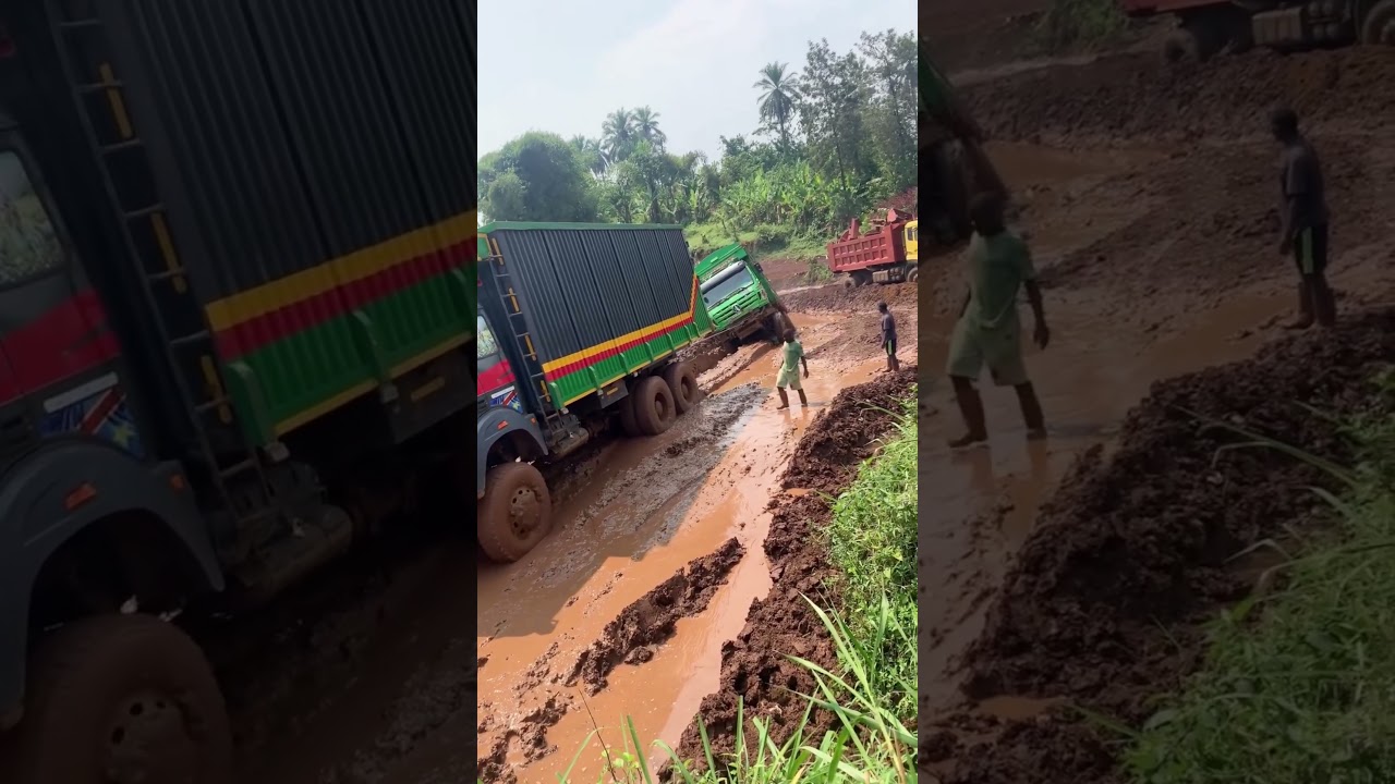 Toyota Gets Stuck in Deep Mud &mdash; Another Vehicle Comes to the Rescue! #foryou #duet #russianjeep #afg