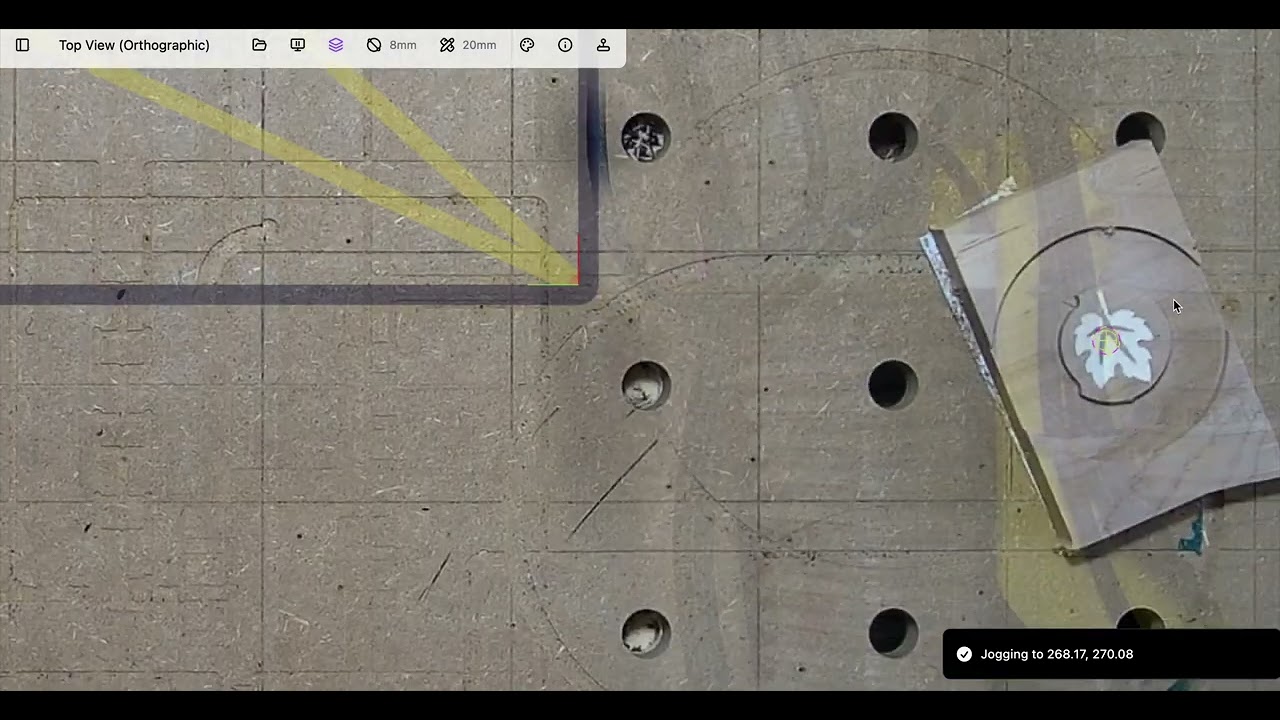 CamNC hide-machine feature with MPCNC Lowrider V4 beam