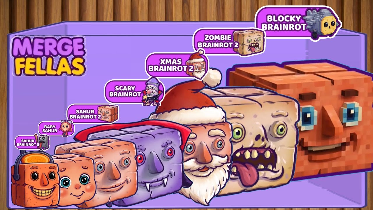 Merge Fellas Mix 7 Tititi Sahura Crazy Brainrot Merges! Xmas, Zombie, Scary & Blocky Brainrot!💥🔥