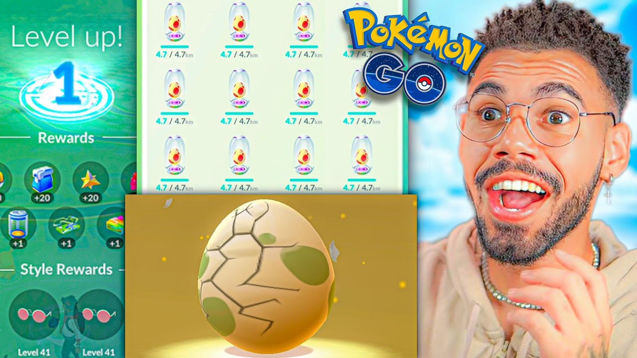 45 OVOS… BUSQUEI O NOVO *SHINY^ DA CONTA LEVEL 1… 🤯😍😱