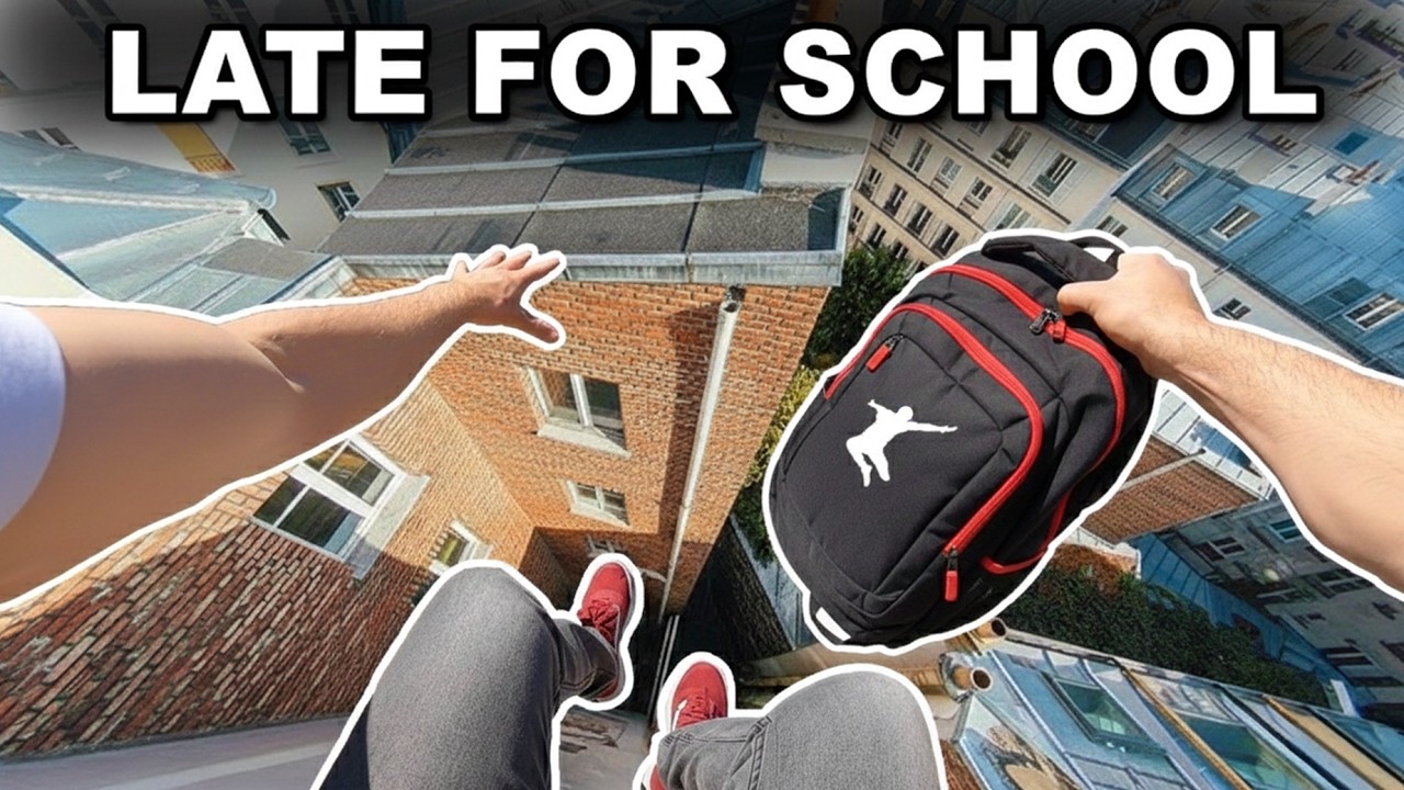 LATE FOR SCHOOL - Parkour POV