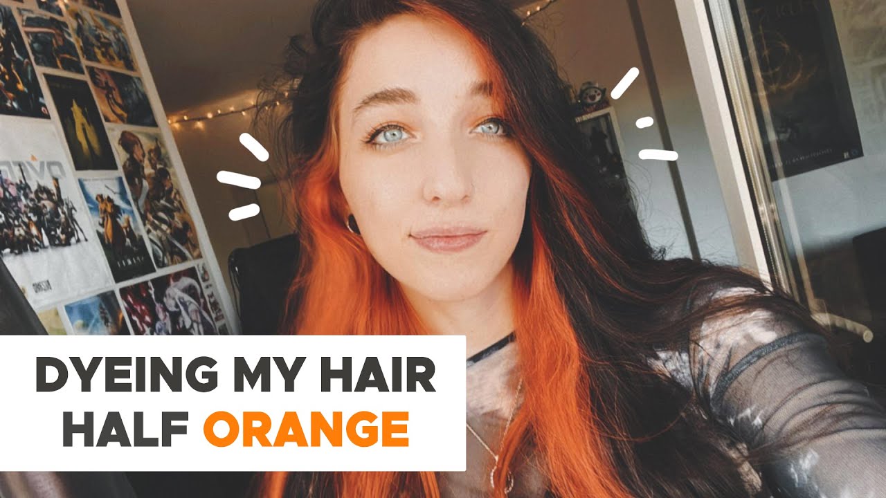 I DYED MY HAIR ORANGE AND BROWN | Directions Apricot & Tangerine Hair Dye 🎃
