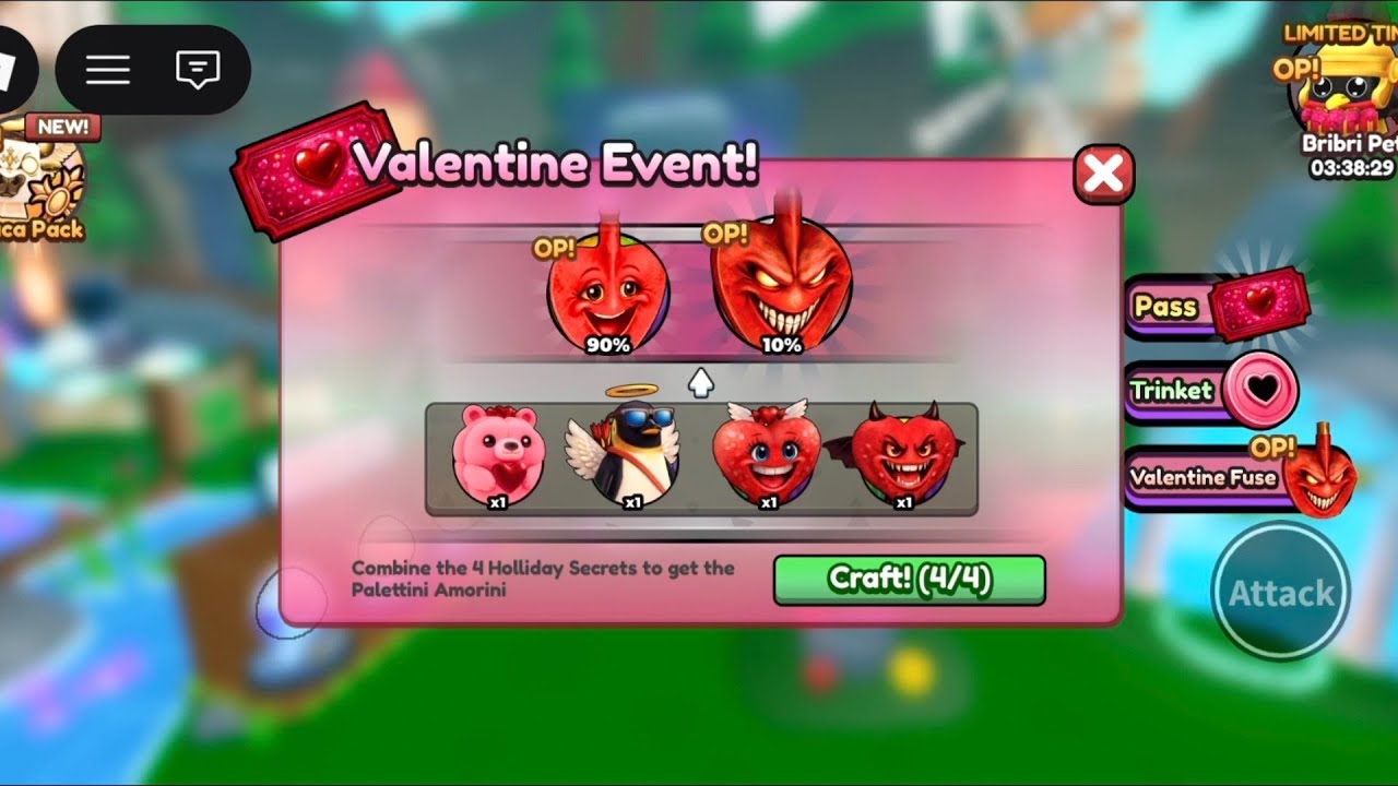 Discovering And Crafting All New Secret Brainrot Valentine Event In Brainrot Evolution