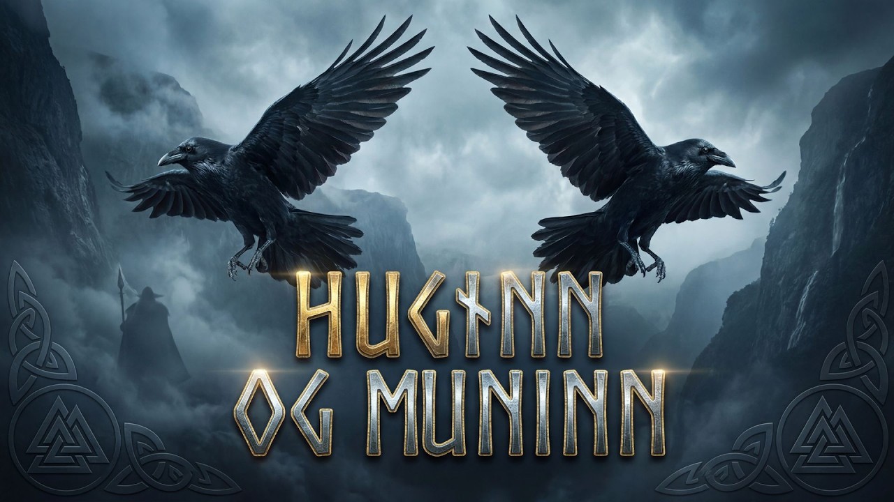 Huginn og Muninn | Odin's Ravens English + Old Norse