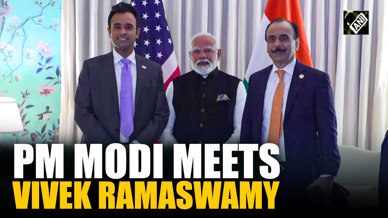 PM Modi meets Vivek Ramaswamy at Blair House in Washington DC