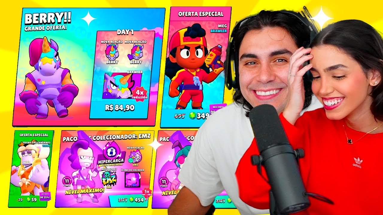 ZERANDO AS OFERTAS NA CONTA DA MINHA NAMORADA no Brawl Stars
