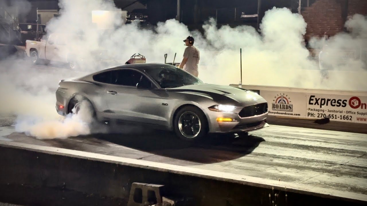 22 Mustang GT Back at the Dragstrip to test on the ESS G3X, This Time on the 120mm Pulley!