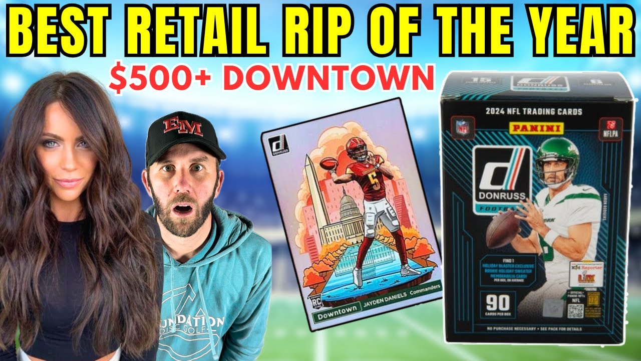 HUGE DOWNTOWN PULL! 2024 DONRUSS HOLIDAY FOOTBALL BLASTER BOXES
