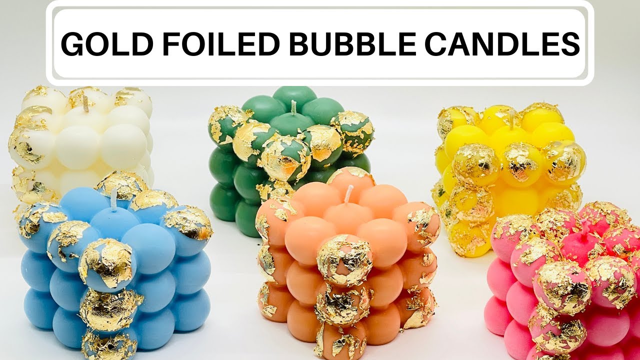 BUBBLE CANDLE- Gilded Foil Flakes Tutorial
