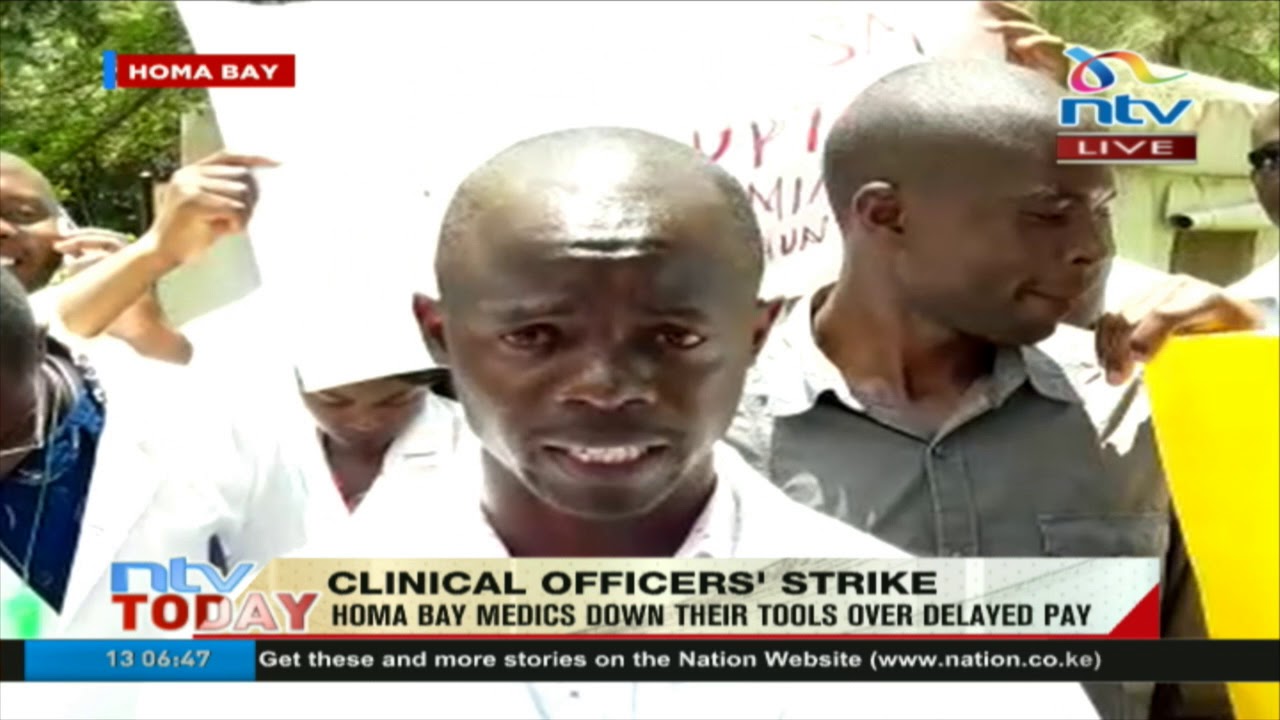 Homa Bay medics down their tools over delayed pay