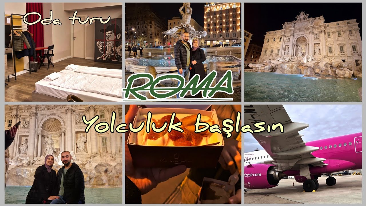 ROMA/İTALYA 1. GÜN | TREVİ ÇEŞMESİ | POMPİ TİRAMİSU | OTEL ODA TURU | HAZIRLIK