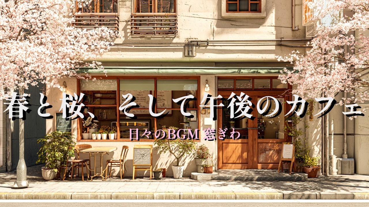 春カフェ作業用BGM｜洋楽｜日々のBGM ｜桜が見える午後の Relaxing Lounge Pop