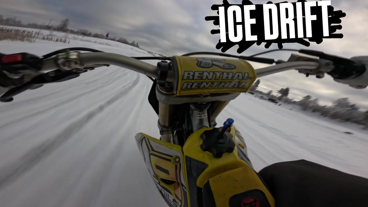 RM125 Wide Open on Frozen Track