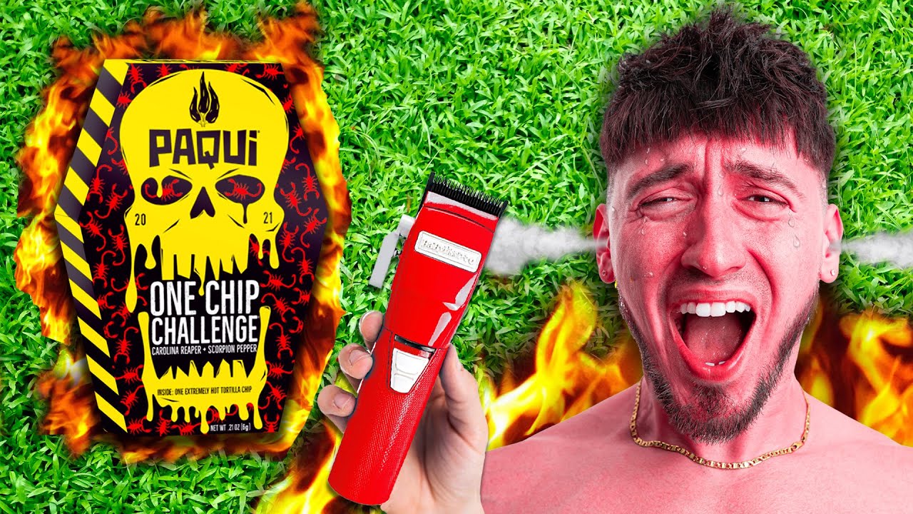 I Cut His Hair Eating The World's SPICIEST Chip! | One Chip Challenge