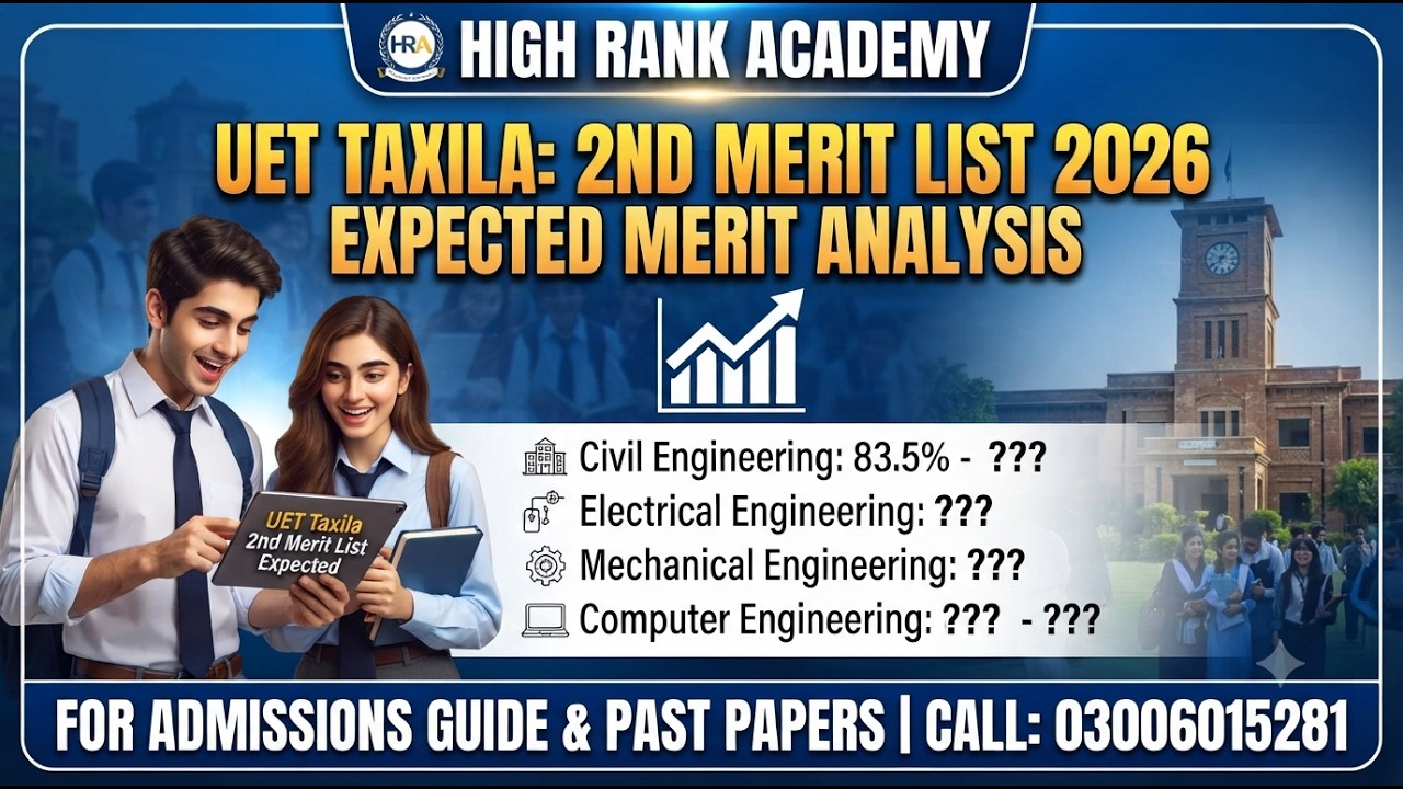 UET Taxila 2nd Merit List 2026 | Expected Merit Analysis & Updates!