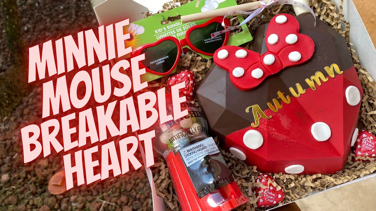 Minnie Mouse Breakable Chocolate Heart Tutorial