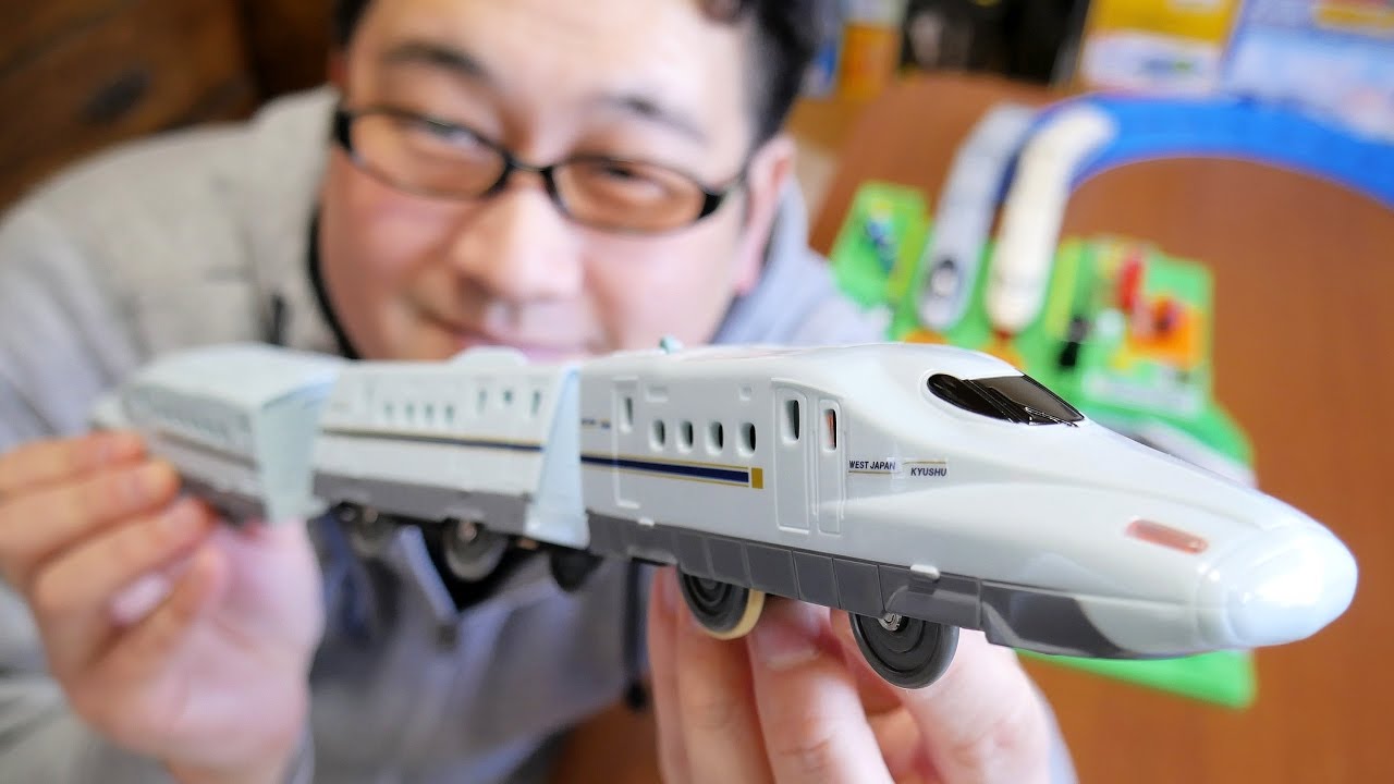 プラレール ライト付N700系新幹線みずほ・さくら を紹介してDX踏切ステーションで遊んでみた