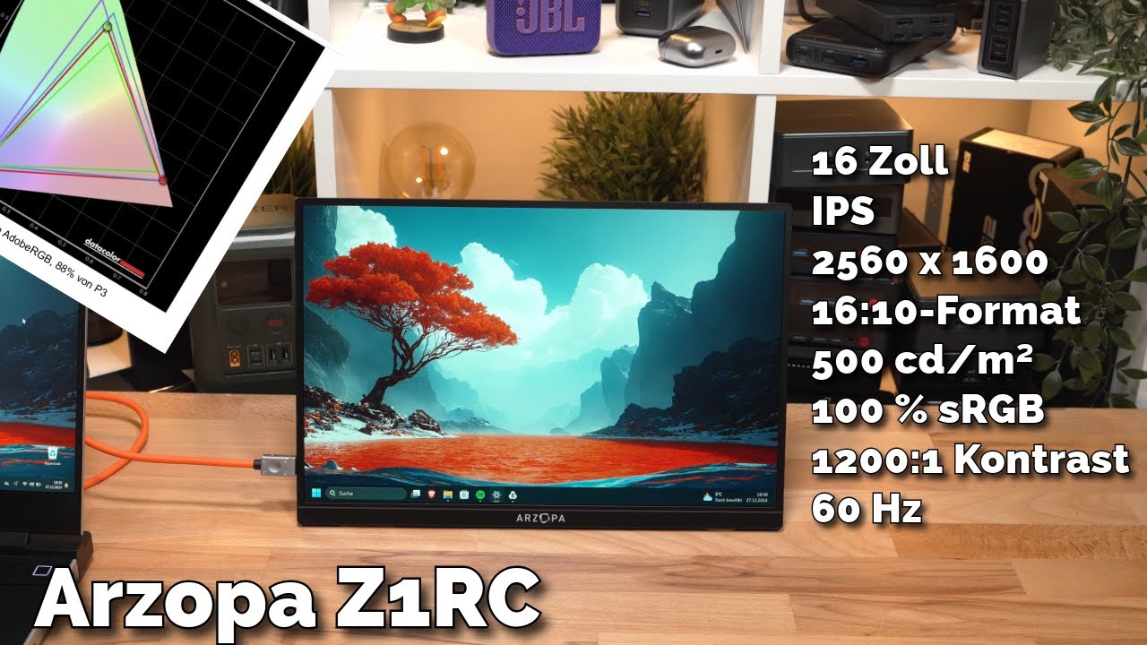 2K Auflösung, 100% sRGB und 500 Nits für wenig Geld? Arzopa Z1RC Test
