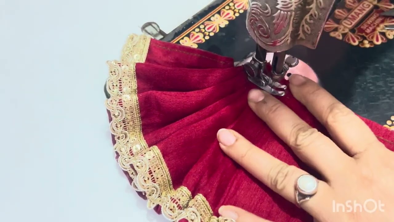 👌🙏🏼सीधी पट्टी से बनाये नवरात्रे स्पेशल ड्रेस लड्डू गोपाल जी की/#very easy dress#pertty dress #summer