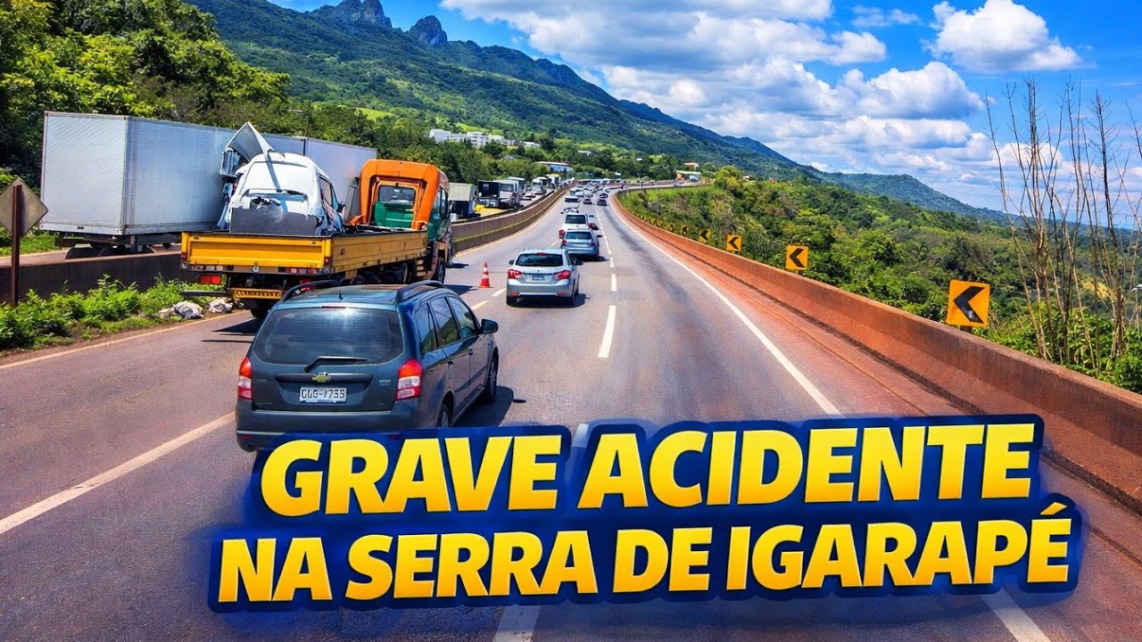 EP32/26 GRAVE ACIDENTE NA SERRA DE IGARAPÉ CONGESTIONA O TRÂNSITO DO LADO CONTRÁRIO #BR381