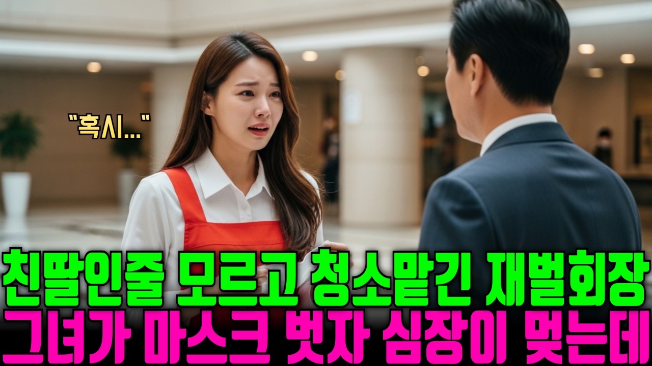 친딸인 줄 모르고 청소부로 고용한 재벌 그룹 회장, 그녀의 마스크가 벗겨진 순간 심장이 멎는데
