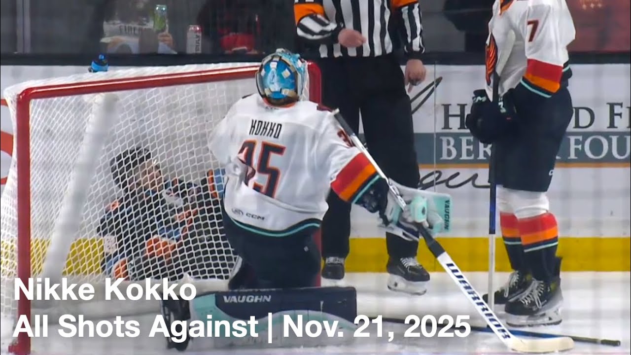 Nikke Kokko (CVF35) | All Shots Against | Coachella Valley Firebirds v. San Diego Gulls | 11 21 2025