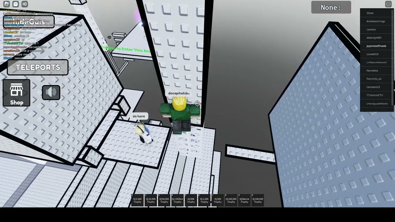 How to get all AREA 3 trophies in IQ Admin Obby?