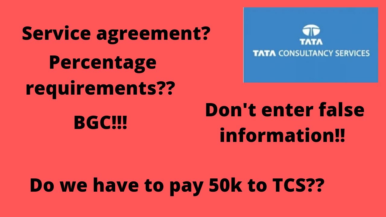 TCS Terms & Condition || Service agreement || Documents || Must Watch