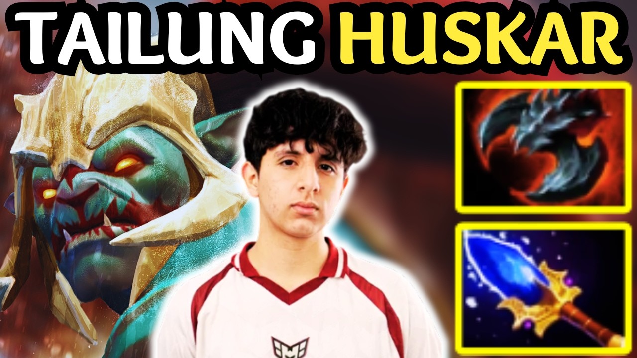 🔥 Tailung HUSKAR Position 2 Midlane &mdash; Berserker's Blood DOMINATION 🔥 Dota 2 Mid