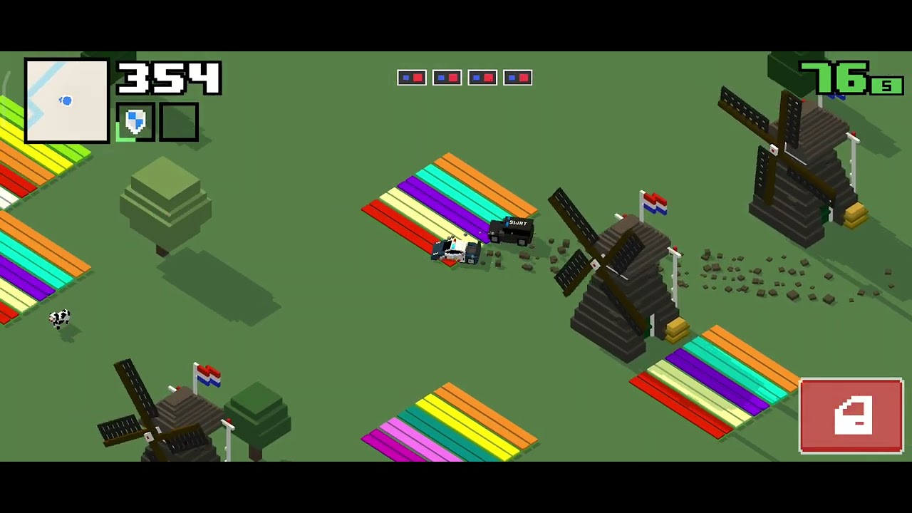 Playing smashy road 