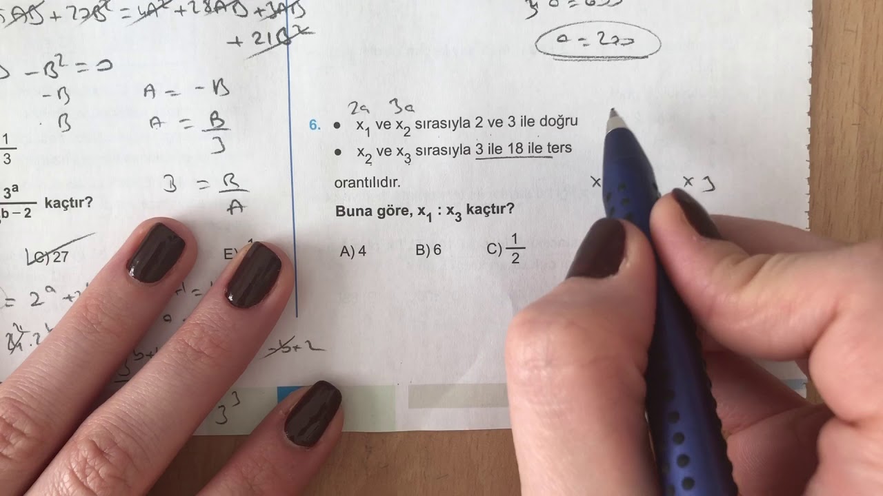 345 TYT Matematik Oran-Orantı Test-4 Anlatımlı Çözümleri(2018-2019 basım)