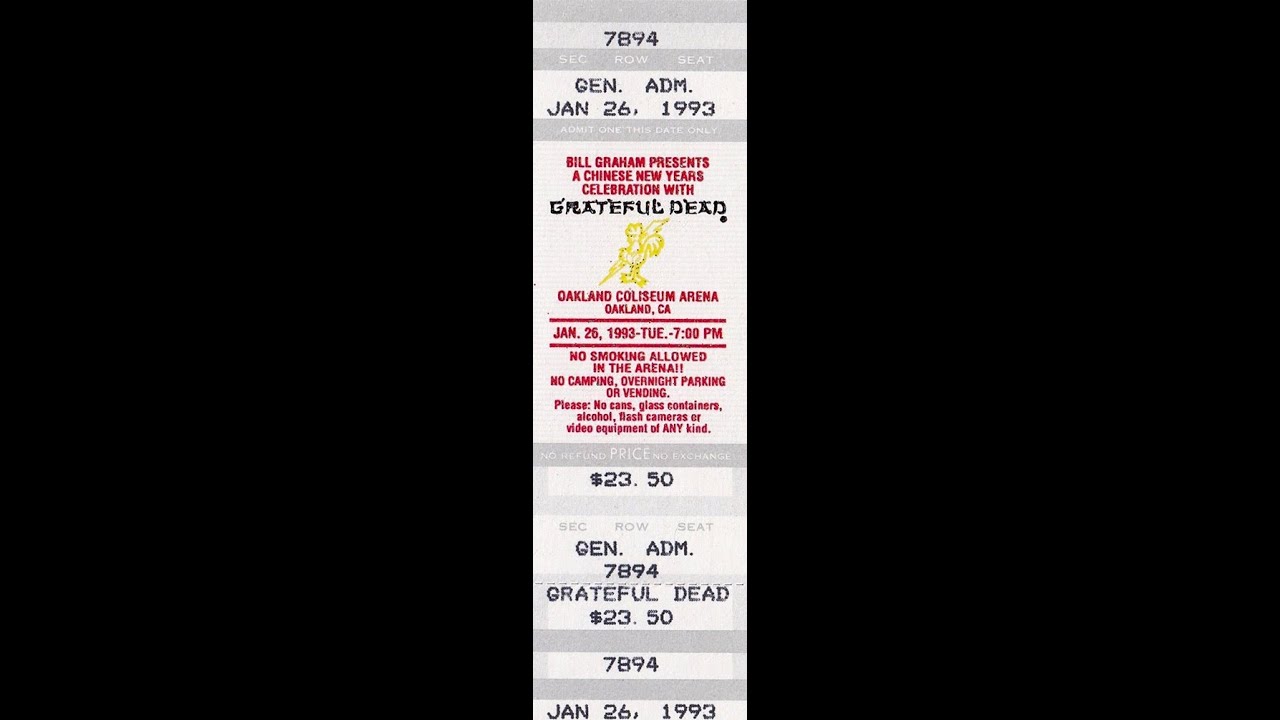 Grateful Dead - 1/26/93 - Oakland Coliseum Arena - Oakland, CA - sbd