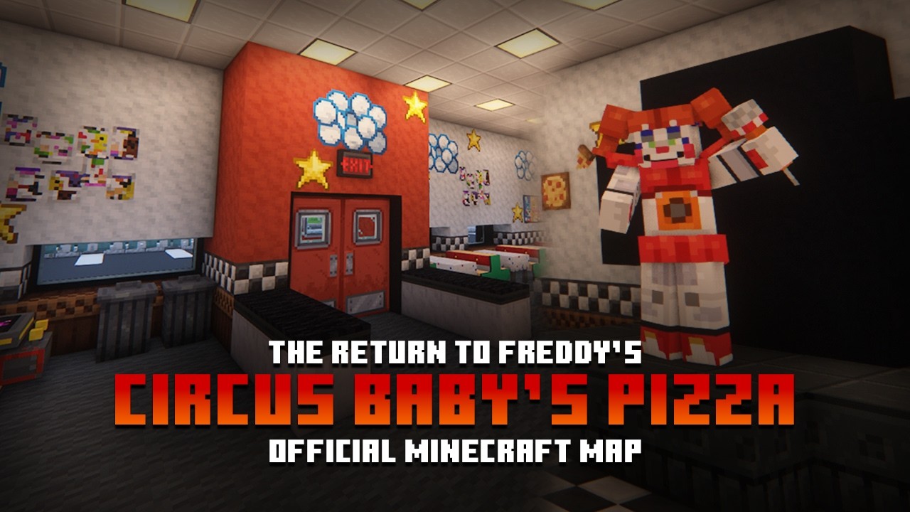 ОФИЦИАЛЬНАЯ КАРТА «Возвращение в Фредди: Мир пиццы Circus Baby's» В MINECRAFT + [СКАЧАТЬ]