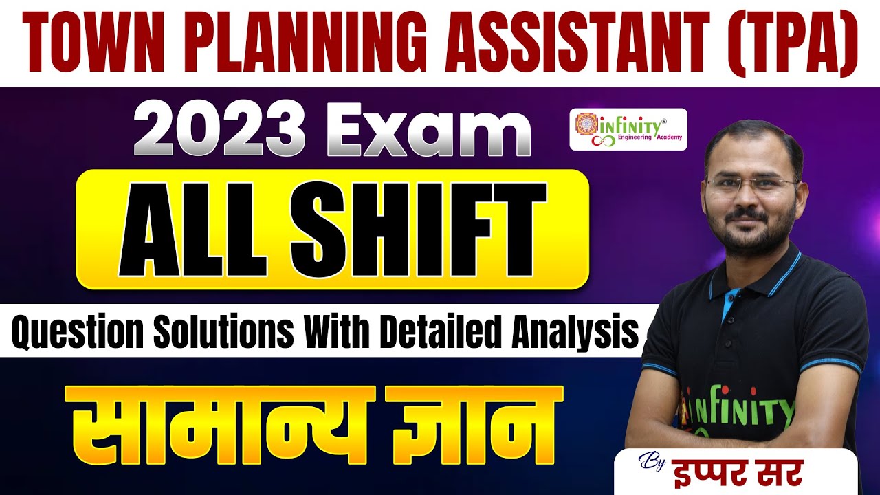 General Studies | TPA 2023 PYQ Analysis | TPA 2023 All Shift Analysis | Town Planning Assistant 2024